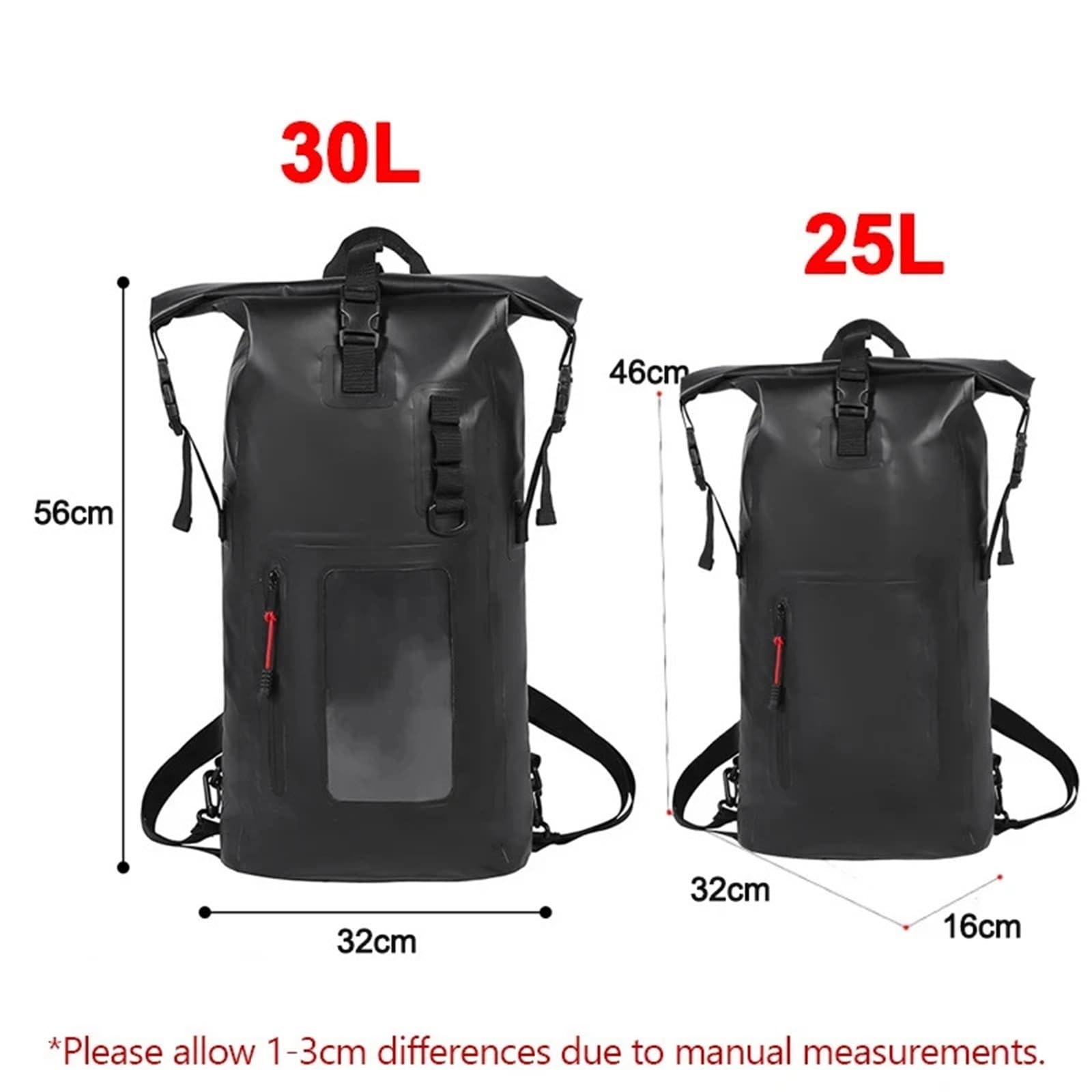 Sacca Impermeabile Zaino da nuoto da 25L e 30L, in PVC asciutto, impermeabile, con secchiello, grande, for trekking fluviale, rafting, viaggi all'aperto, borsa a mano(30L Yellow)