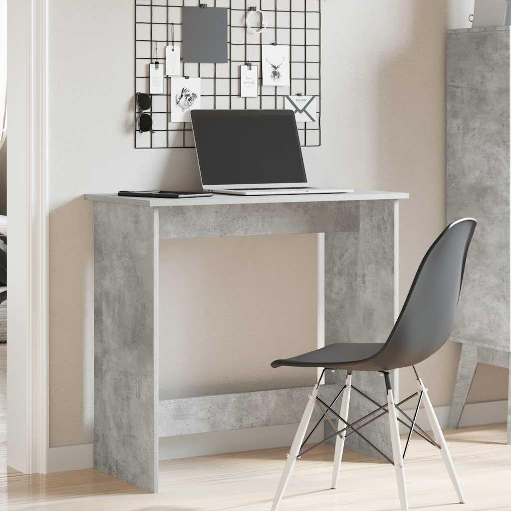 Scrivania Grigio Cemento 80x40x75 cm in Legno Ingegnerizzato | Tavolo compatto e moderno per camera da letto, soggiorno o studio. Ideale come postazione PC o scrittoio.