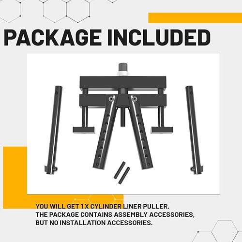 Miniatura 6 de KUAFU Extractor de forro universal compatible con Cummins Caterpillar Volvo Mack, etc. en revestimiento húmedo de 3-78 pulgadas a 6-14 pulgadas,