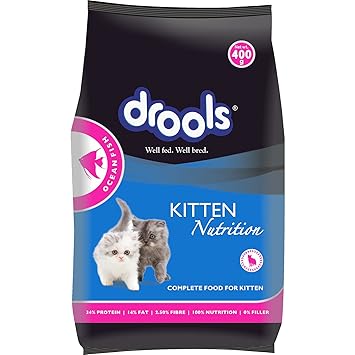 Drools Kitten (1-12 Months) Dry Cat Food, Ocean Fish, 400g