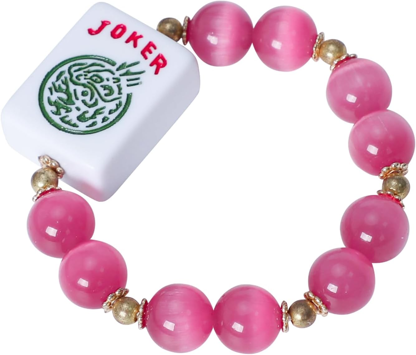 Jongyance American Mahjong Accessory with A Joker Tile for Mahjong Lovers, Fits Wrist Sizes Ranging from 5.7 to 7.25 Inches