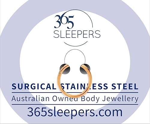 Miniatura 31 de 365 Sleepers - Piercing para el cuerpo de acero quirúrgico 316L, 20G, 18G, 16G, 14G, 12G, 10G, 8G, 6G, con sección abisagrado, se vende por unidad