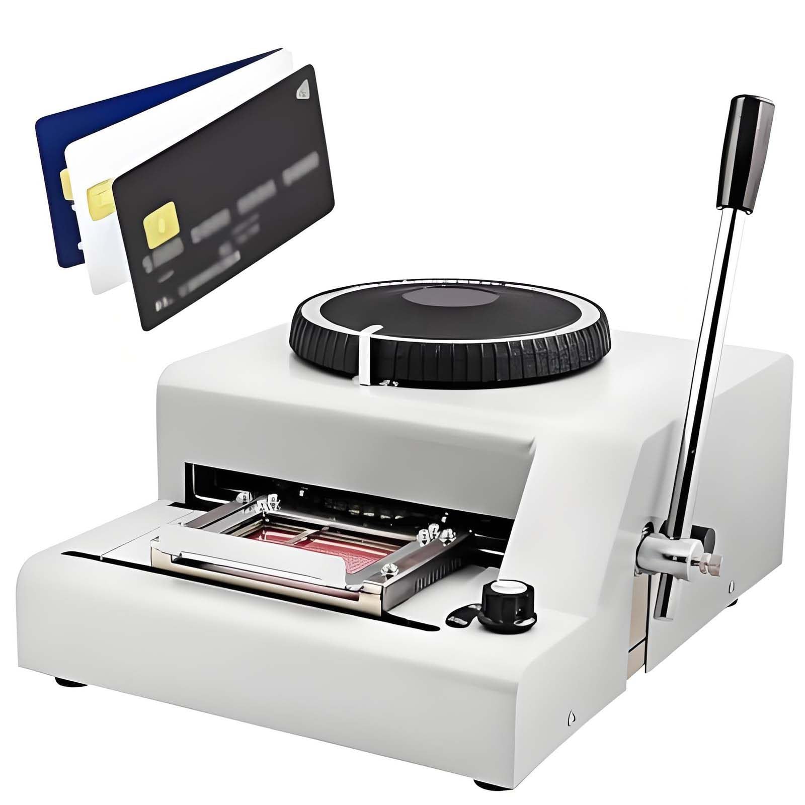 GUTYGIO Portable Embossing Machine,Professional Manual Embosser for Plastic Cards, with 72 Alpha-Numeric Wheels, Create Raised Text On PVC Membership, Gift & Loyalty Cards