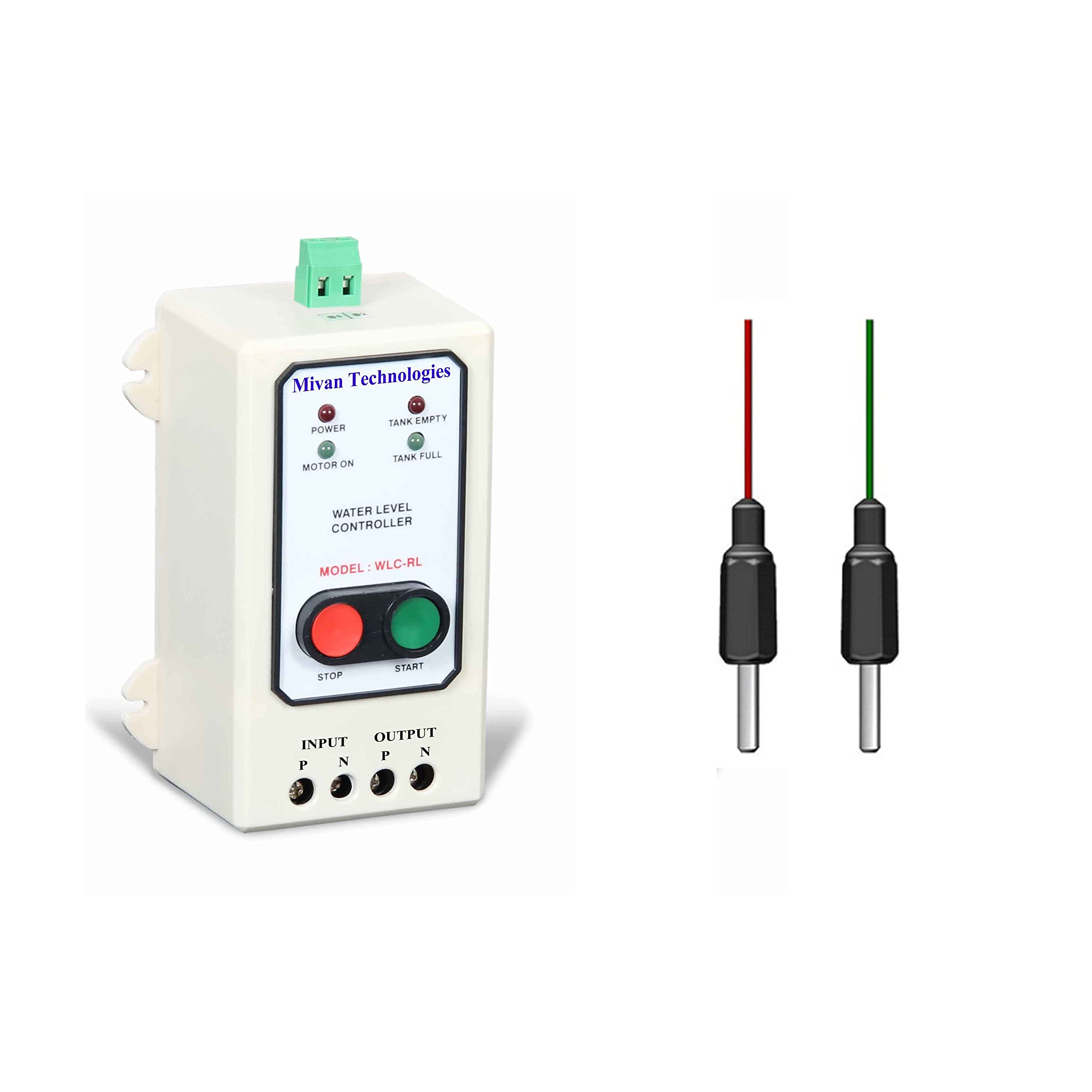 WLC RL Semi Auto Water Level Controller manually Start auto Stop Water Controller with 2 S S Sensor Having 1.5 Meter Wire Single Phase-picture-45