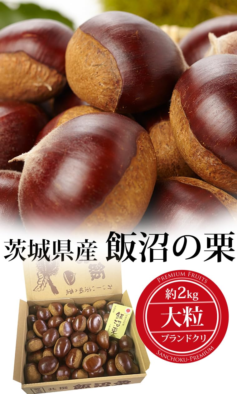 Amazon.co.jp: 栗 飯沼の栗 約2kg 大粒 茨城県産 くり フルーツ 果物