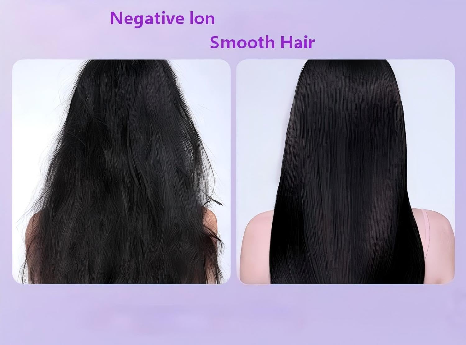 Professional Ionic Hair Dryer, Powerful and Quick Drying, Low Noise, Comes with one Concentrator Nozzle, Suitable for Home, Hair Salons, and Travel（Purple）