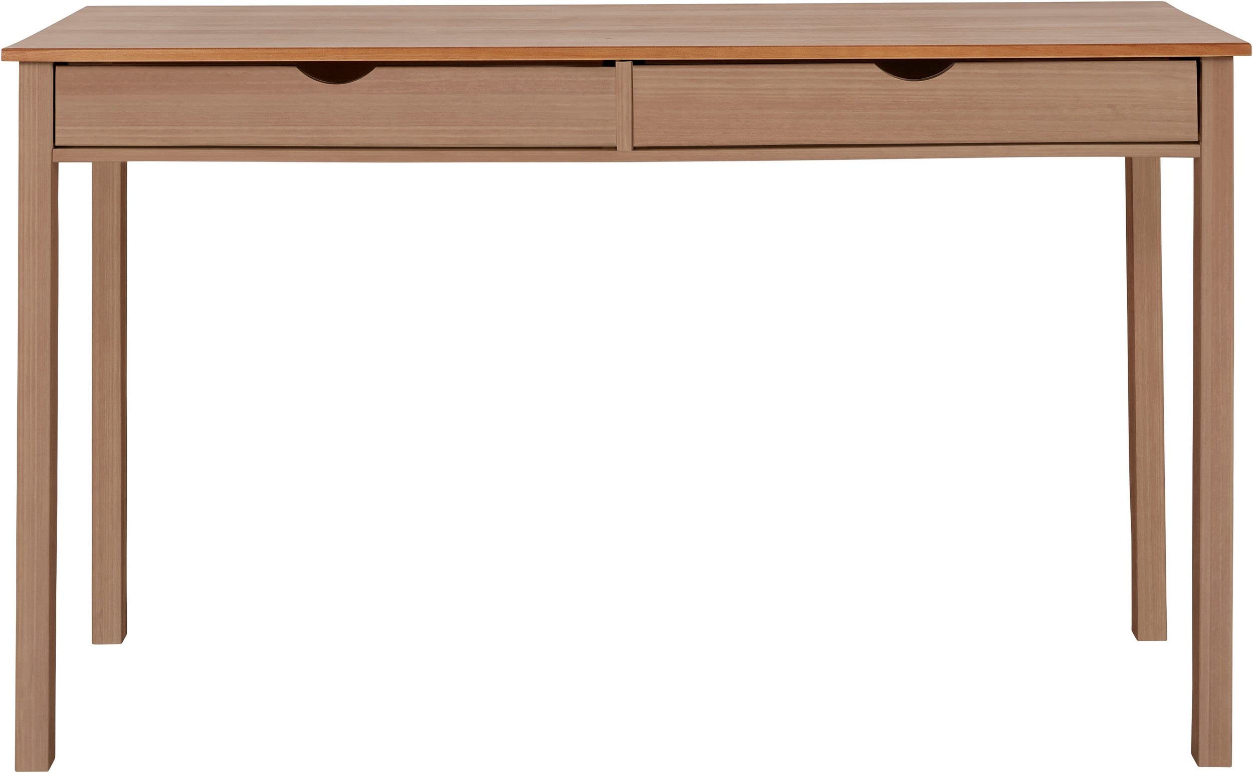 Gava Desk with 2 Large Drawers, Modern Scandinavian Design, Stained Wax, 60 x 140 x 80 cm (D x W x H)