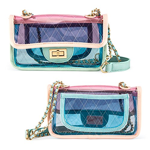 Oct17 B07DR2SKKQ Women Transparent Plastic Cross Body Durable Summer Shoulder Bag Clear Jelly Purse thumb #1