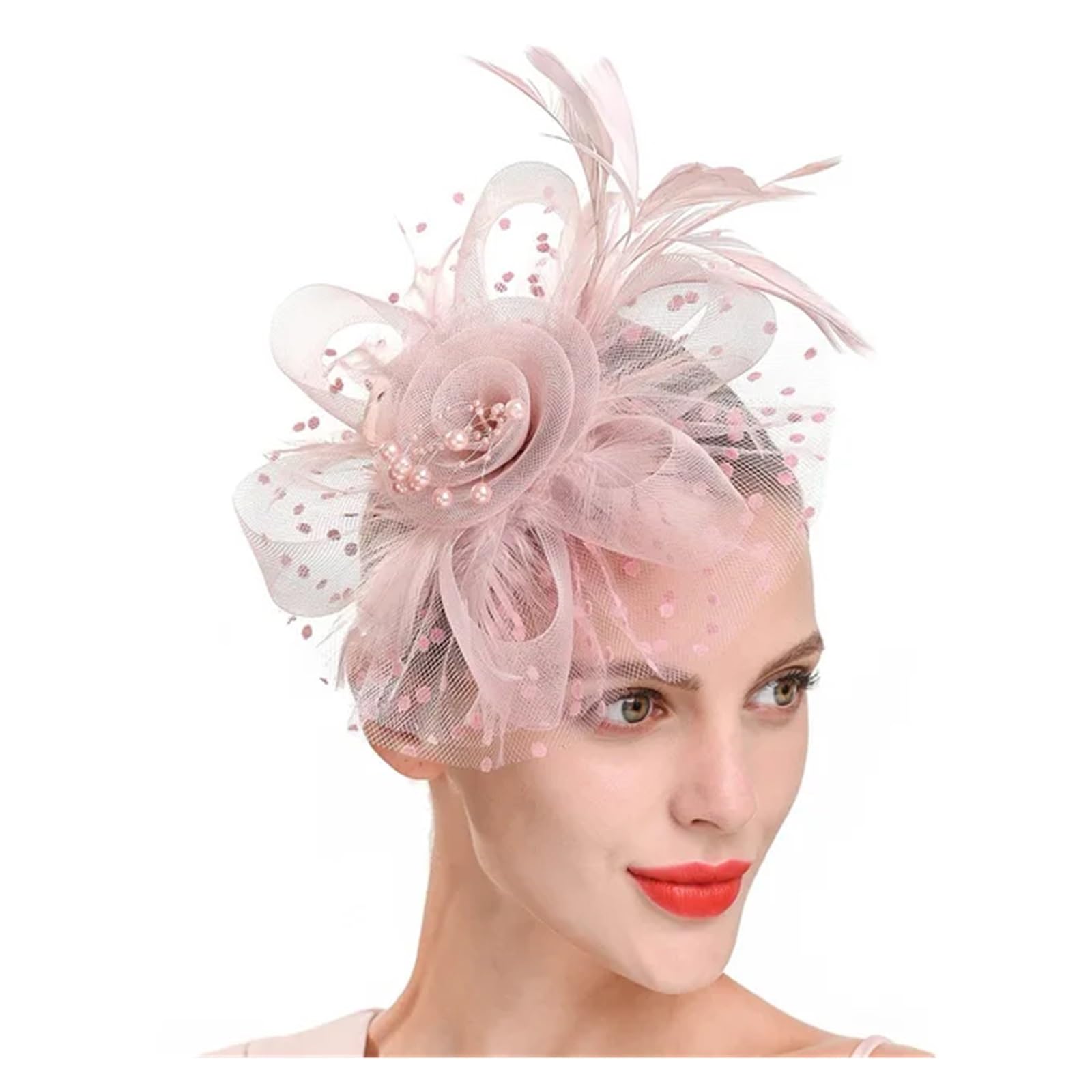 UALXPAO Wedding Hats Vintage Fascinators For Women Ascinator Hats For Wedding And Church Headband Hat Caps Tea Party for Tea Party,Weddings(Color7)