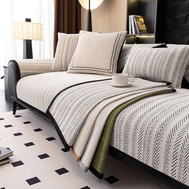 Housse de canapé lavable en chenille pour protéger des taches - 2
