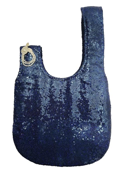 Image of Signature Potli Bag for Women - Sequin Knot Detail | Wedding & Cocktail Festive Statement Ethnic Handbag