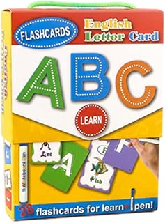 28PCS Learning Toy Alphabet Flash Cards for Toddlers, Early Learning Cognitive Learning Cards Learning Toy Educational Preschool Toddler Flashcards erasable