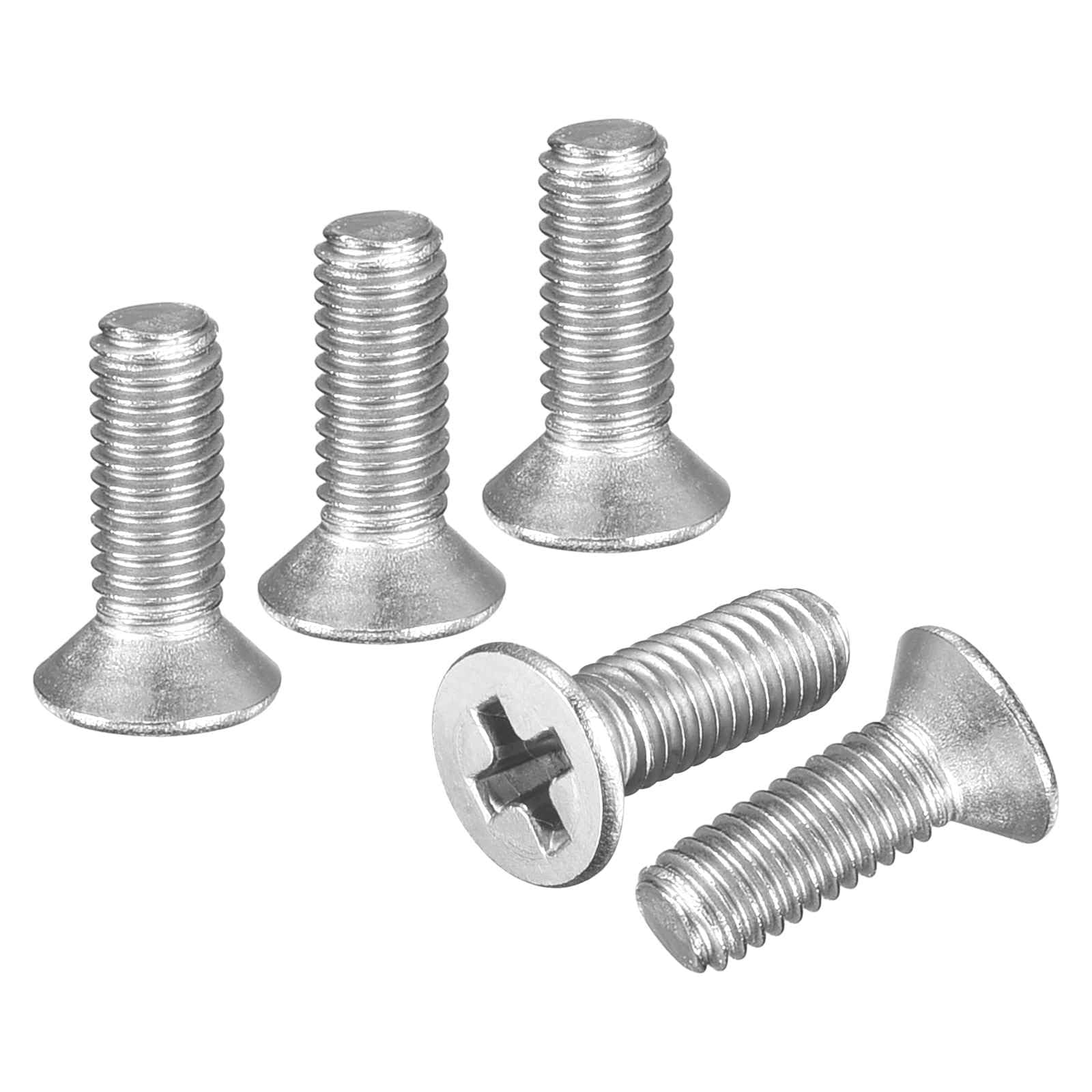 DTGN M2.5-0.45x8 Flat Head Machine Screws - 500PCS - Good for Electronics and Machinery - 304 Stainless Steel Phillips Countersunk Micro Metric Machine Screw Bolts- Silver — image 1