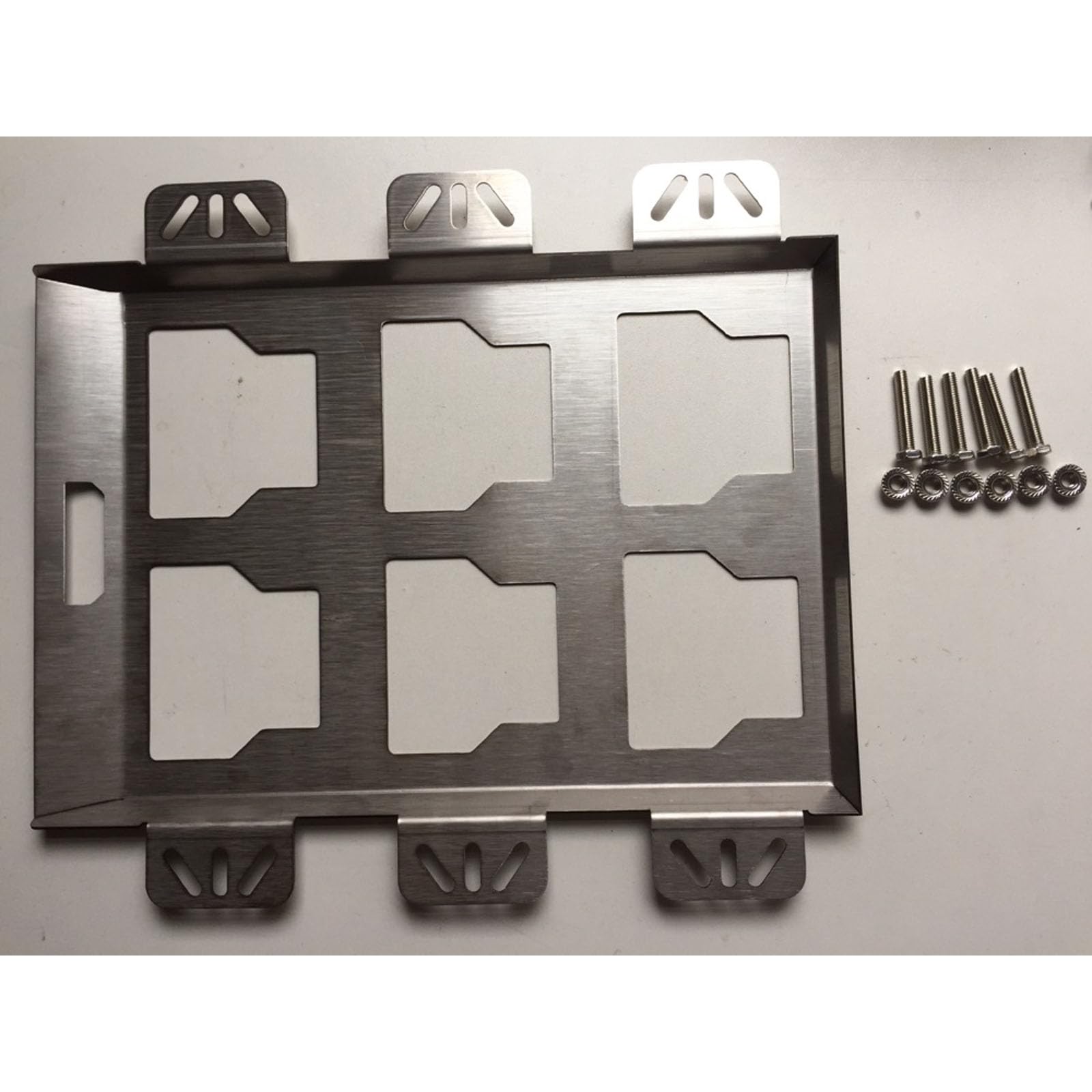 Placa de montaje para plataforma de camión de resistencia, soporte de herramientas inoxidable para particiones y estaciones de trabajo, capacidad de 50 con hardware compatible con plataforma de