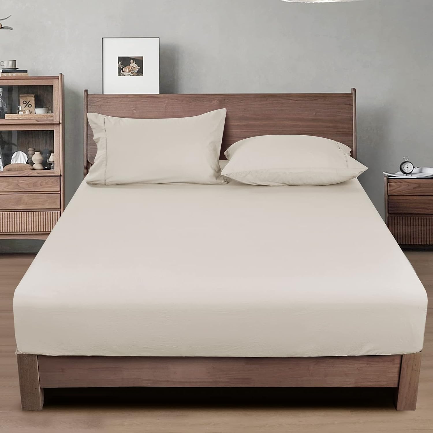 PHF 100 Garment Washed Cotton Fitted Sheet Twin Size