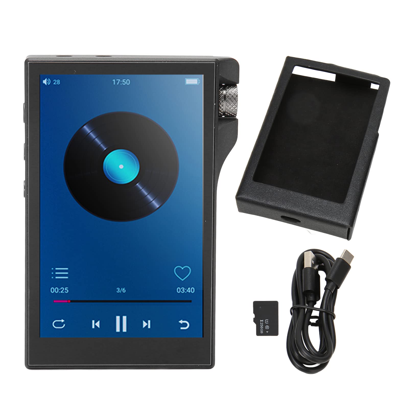 Lettore MP3, Touch Screen IPS da 4 Pollici Bluetooth 4.0 Lettore Audio Digitale con Supporto Formato Lossless CPU Quad Core e 16 GB di RAM per Bambini Studenti Anziani (16 GB di RAM e 256