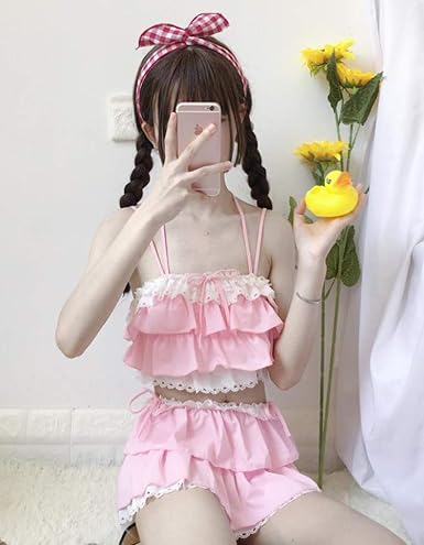 Amazon.co.jp: [ShuMing] 水着 レディース スリム ビキニ フリル