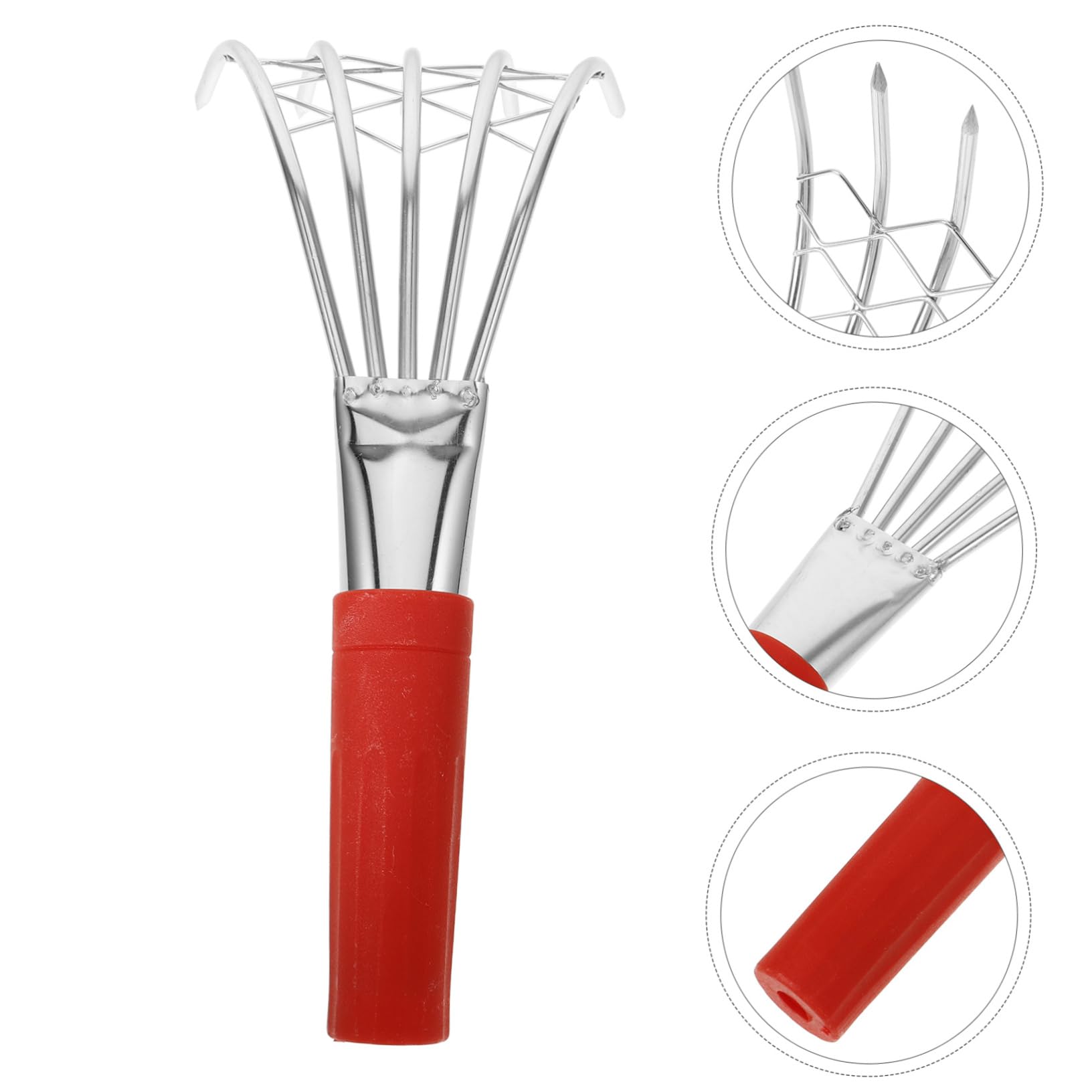 BESTonZON 2 Stück Strandrechen für Robuster Muschelrechen mit Ergonomischem Griff für Graben von Muscheln und Am Strand für Einsatz Gartenarbeit