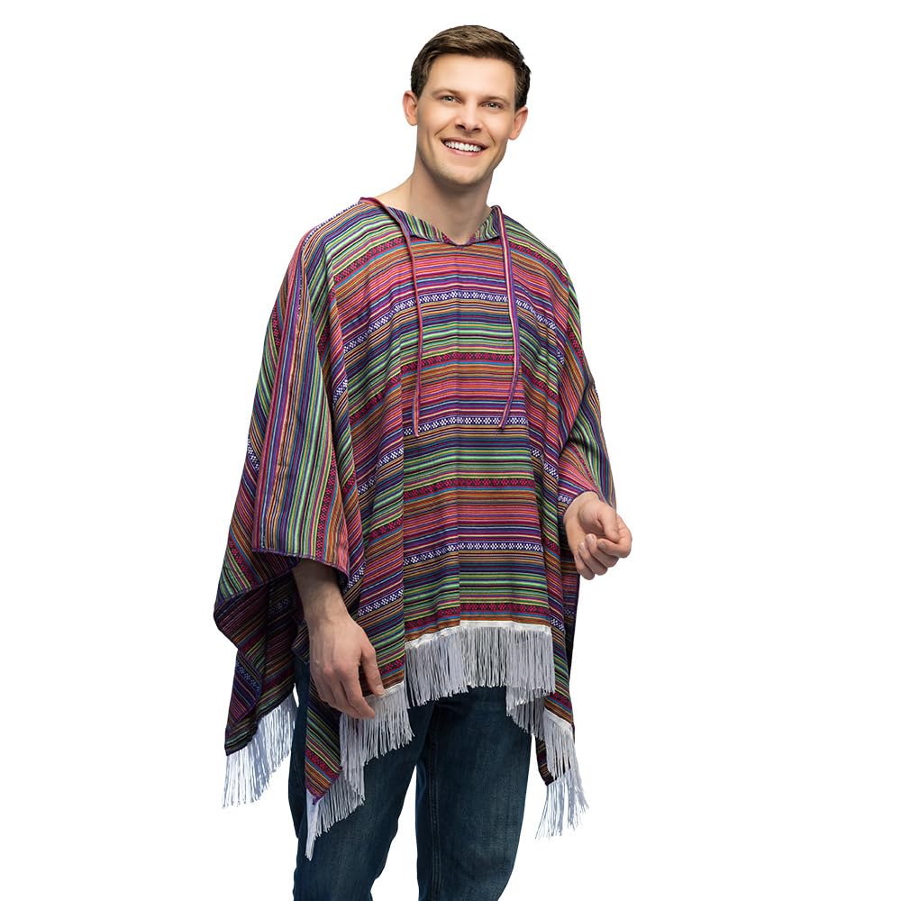 Boland - Mexico Poncho in One Size, Top for Adults, Mexican Costume for Festival, Carnival or Theme Party