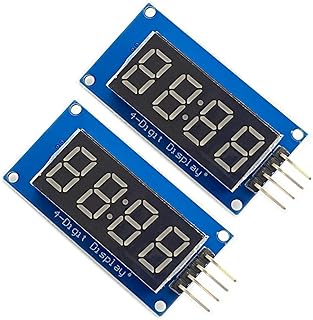 Kiro&Seeu 2PCS TM1637 4 Bits Digital Tube LED Display Module with Clock Display TM1637 Relay Board Compatible with Ar-duino UNO R3