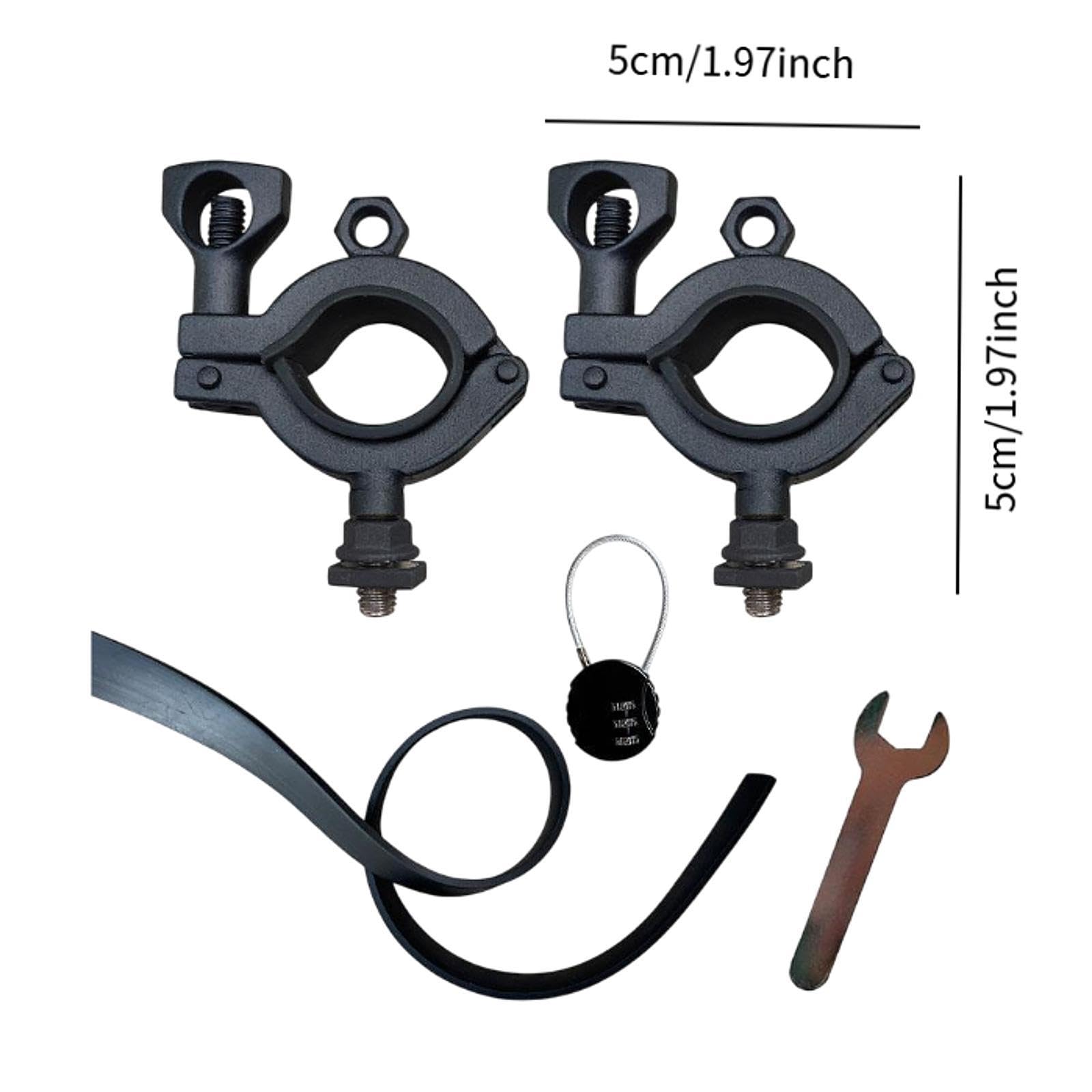 Qianly 2 Stück Spatenhalter Auto Dachträger Spatenhalter Klemme Edelstahl Langlebig Belastbar für Pickups LKW Reise Fahrzeuge Camping, Schwarz