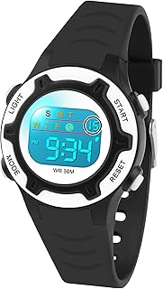 Edillas Kids Digital Watches for Girls Boys,7 Colors LED Flashing Water Resistant Wrist Watches,Child Sport Outdoor Multif...