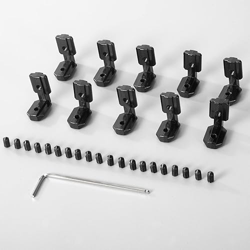 Miniatura 4 de 10PCS 4040 soporte de esquina en forma de L interior conector interior para accesorios de extrusión de aluminio 4040 negro (10 LEB)