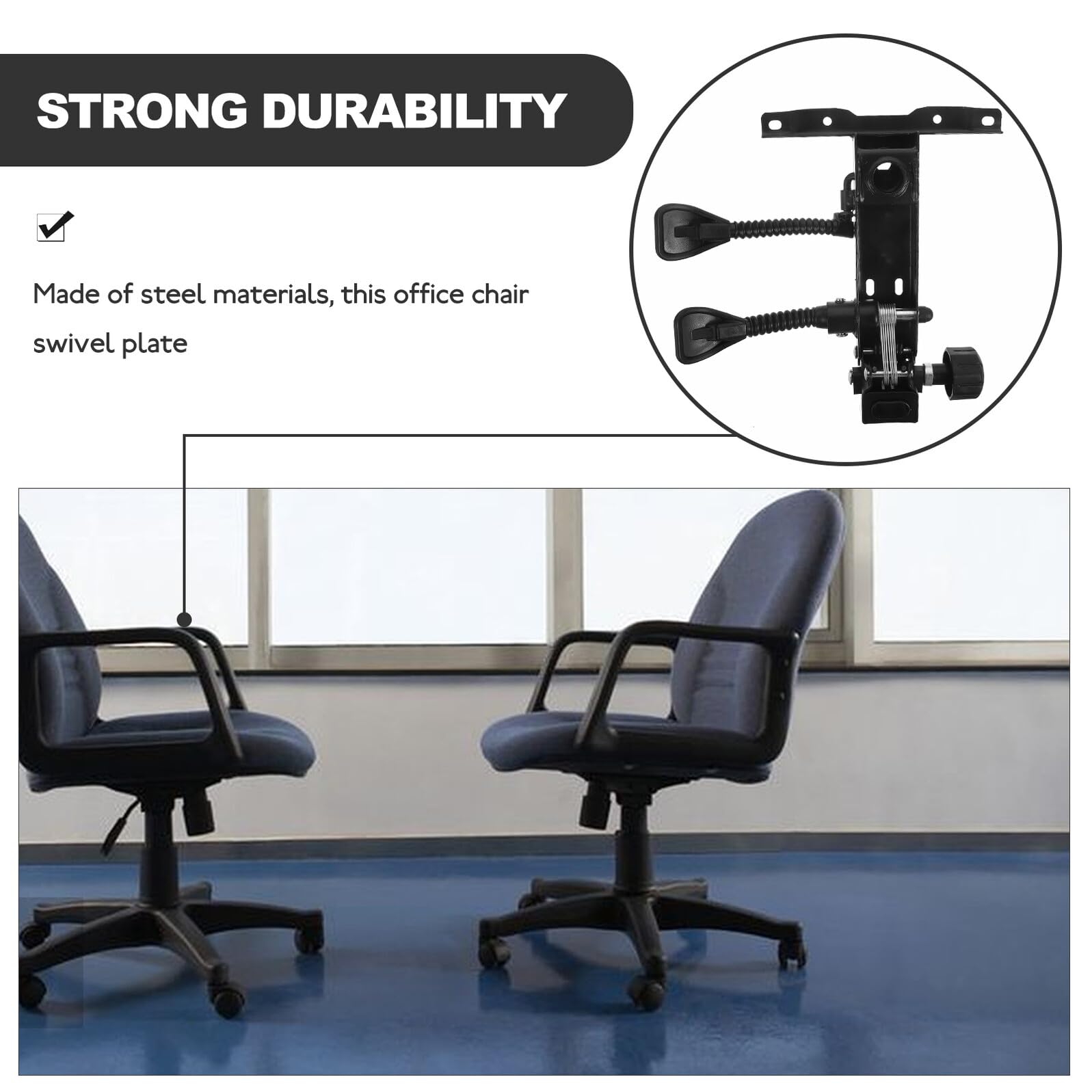 PRETYZOOM Base Giratoria para Silla de Oficina de Acero Repuesto para Mecanismo de Control de Inclinación Compatible Sillas Giratorias y Elevables Accesorio Duradero para Mobiliario