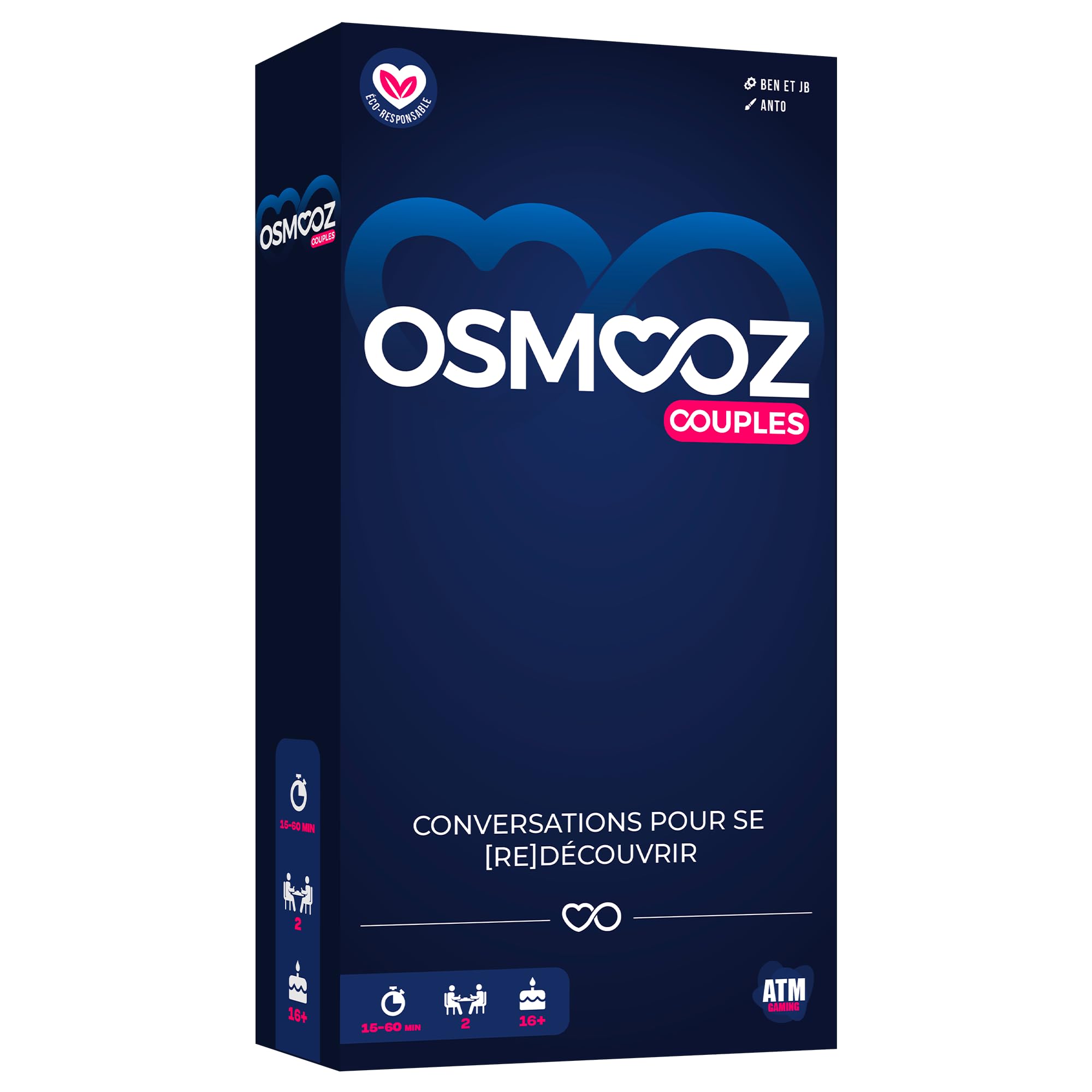 JUDUKU Jeu Couple - OSMOOZ Couple - 180 Cartes fabriquées en France - Jeux de société – Cadeau Femme ou Homme – Idée Cadeau Couple idéal – Cadeau Femme & Homme - Jeu de société