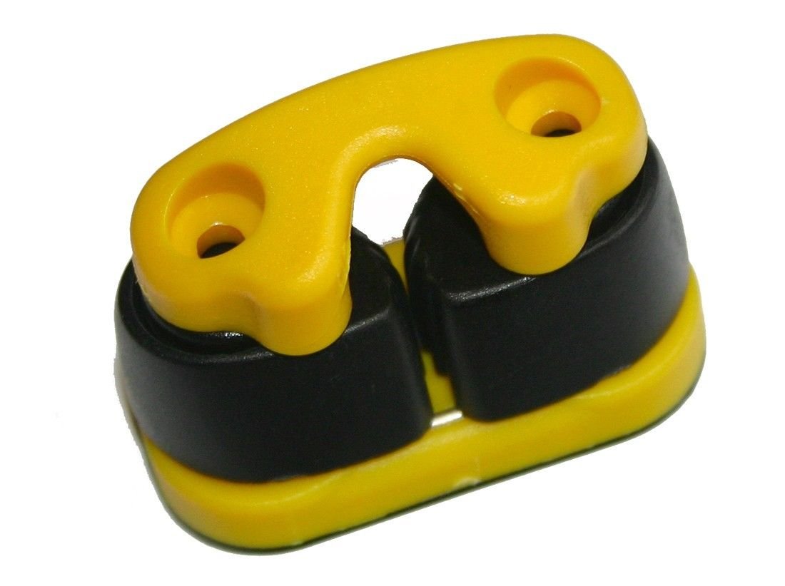 Nautos 91026 by- Small Composite cam Cleat - Yellow Base - with Fairlead Included