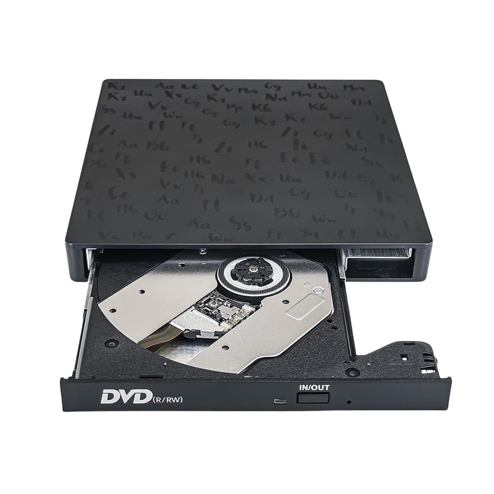 7 W 1 USB3.0 TypeC Slim Zewnętrzna Nagrywarka DVD RW CD Nagrywarka Nagrywarka Czytnik Odtwarzacz Odtwarzacz Dyski Optyczne Do Laptopa PC Zewnętrzna Nagrywarka DVD(Black B)