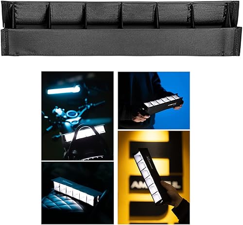 AMBITFUL SA-25 Grid Softbox para AMBITFUL A2, Godox TL30, Nanlite 6C, tubo de luz RGB a todo color (SA-25 Grid Softbox)