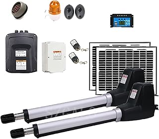 Automatic Door Opener Heavy Duty Dual Wing Electric Swing Gate Opener Kit Auto Dual Gate Motor Complete Hardware Kit for Swing, Driveway, Fence (Color : KIT H, Size : One Size)
