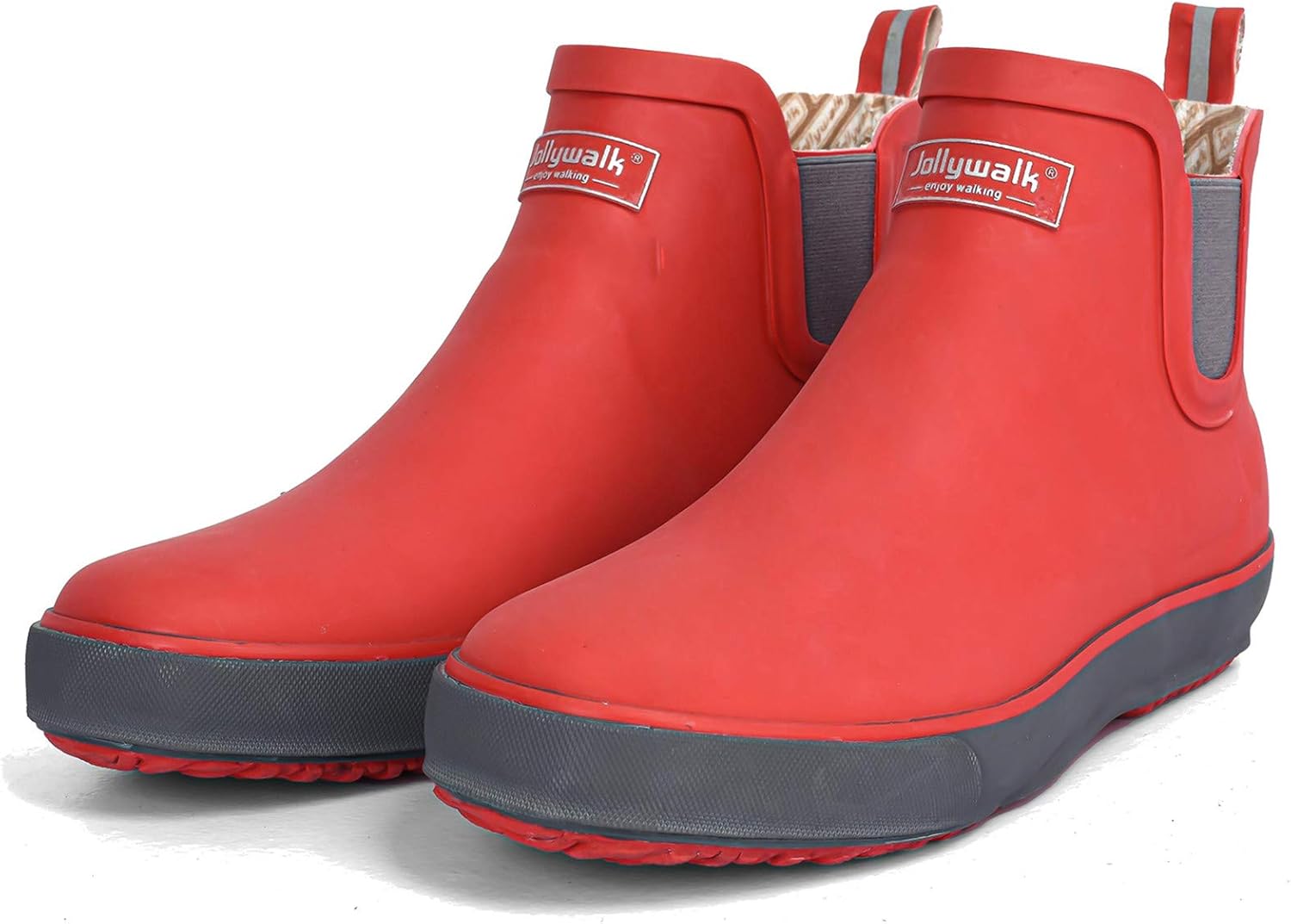 Women's Ankle Rain Boots Waterproof Garden Shoes Anti-Slip Rain Shoes Rubber Sole Unisex Deck Boots Large Size 10.5