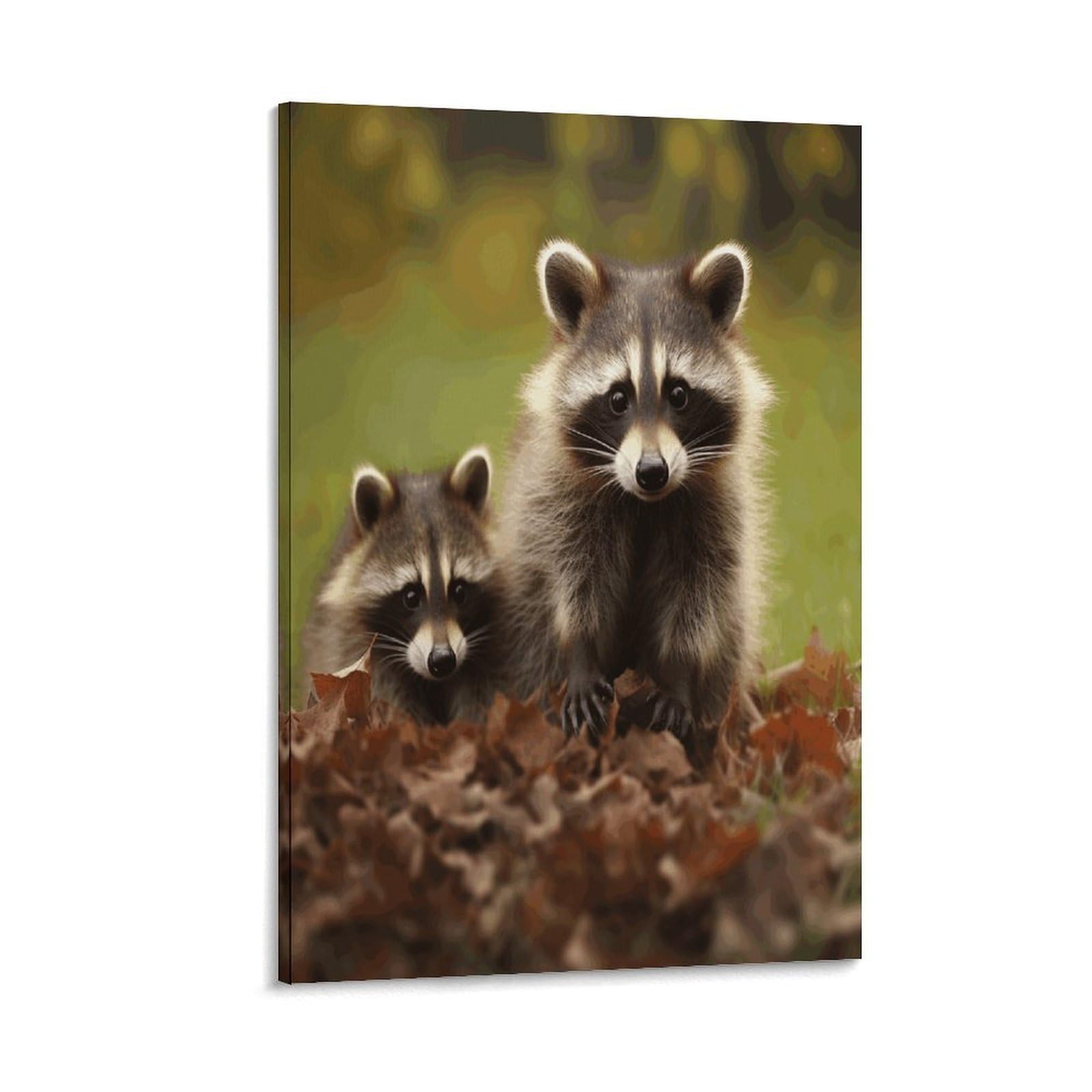 VstaDank Raccoon Canvas Wall Art on Canvas Prints Artwork Exquisite Decor Artwork Hang Wall Picture Hangable Decor Painting Picture Printed Poster Art for Home Decor 24x36inch(60x90cm)