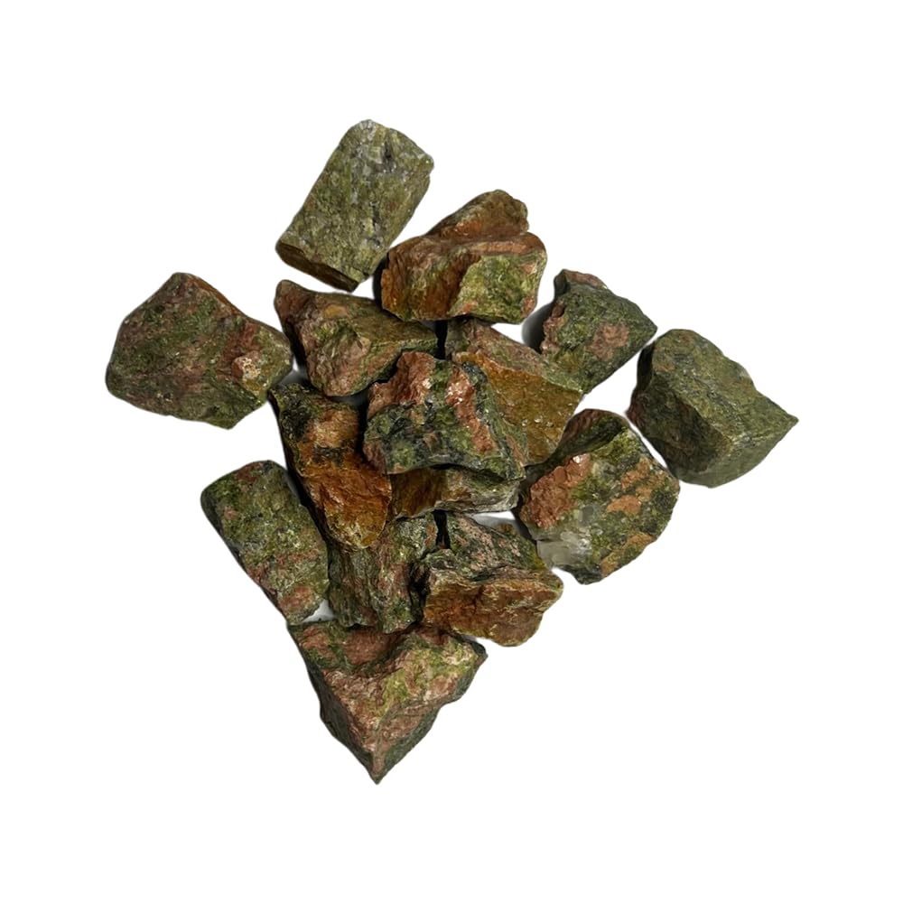 VIE Raw Rough Cut Crystals, 2-4cm, Pack of 6, Unakite