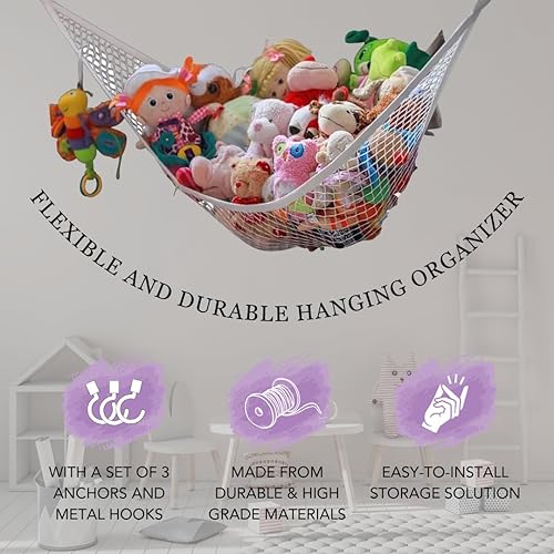 Miniatura 5 de MiniOwls - Hamaca para almacenar juguetes de peluche, Anaranjado