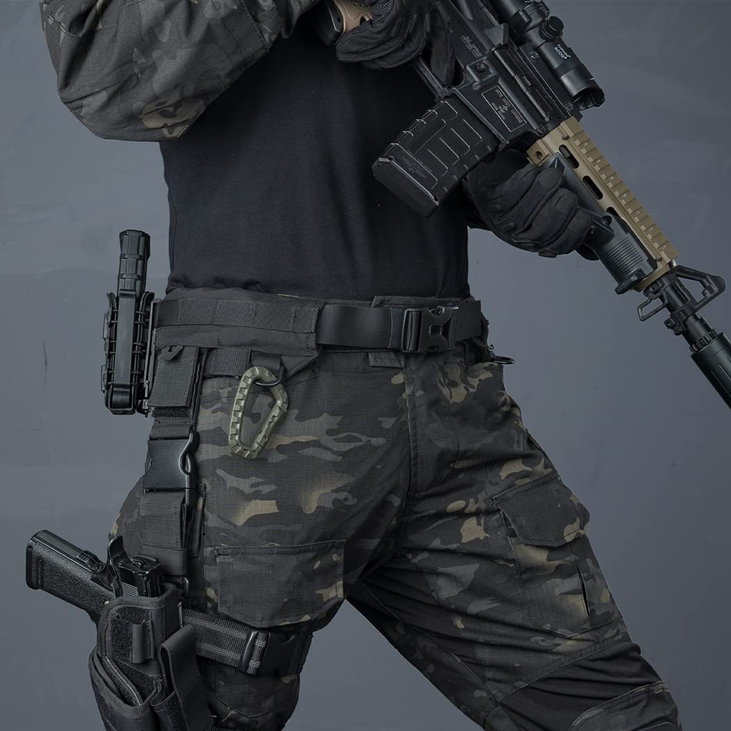 IDOGEAR Cintura Tattica Molle Militare Modulare per Rigatori da Combattimento Regolabile con Set Interno ed Esterno