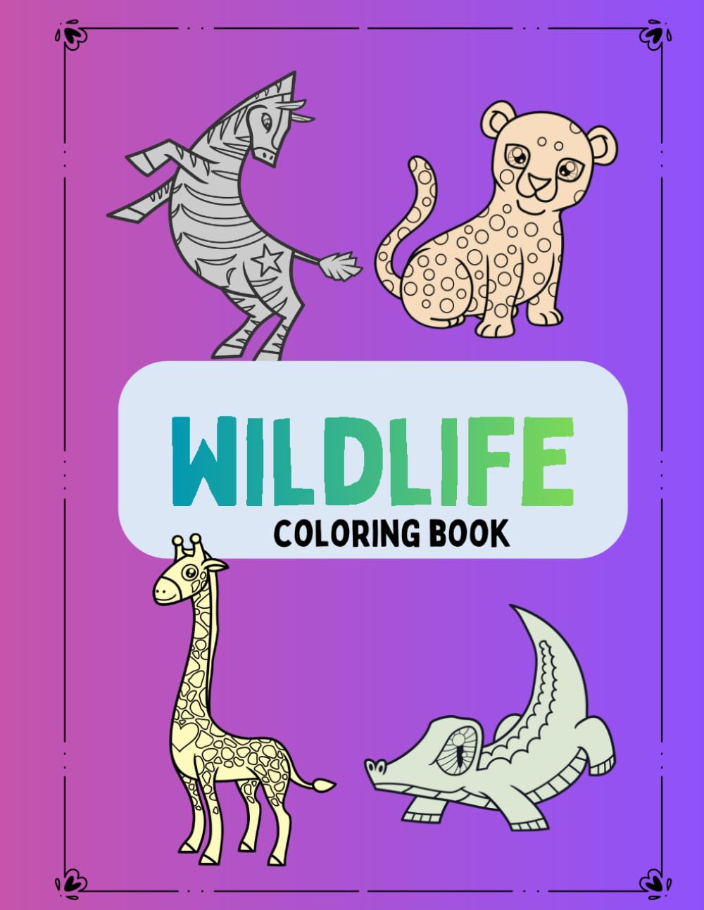 Wildlife Coloring Book: for kids