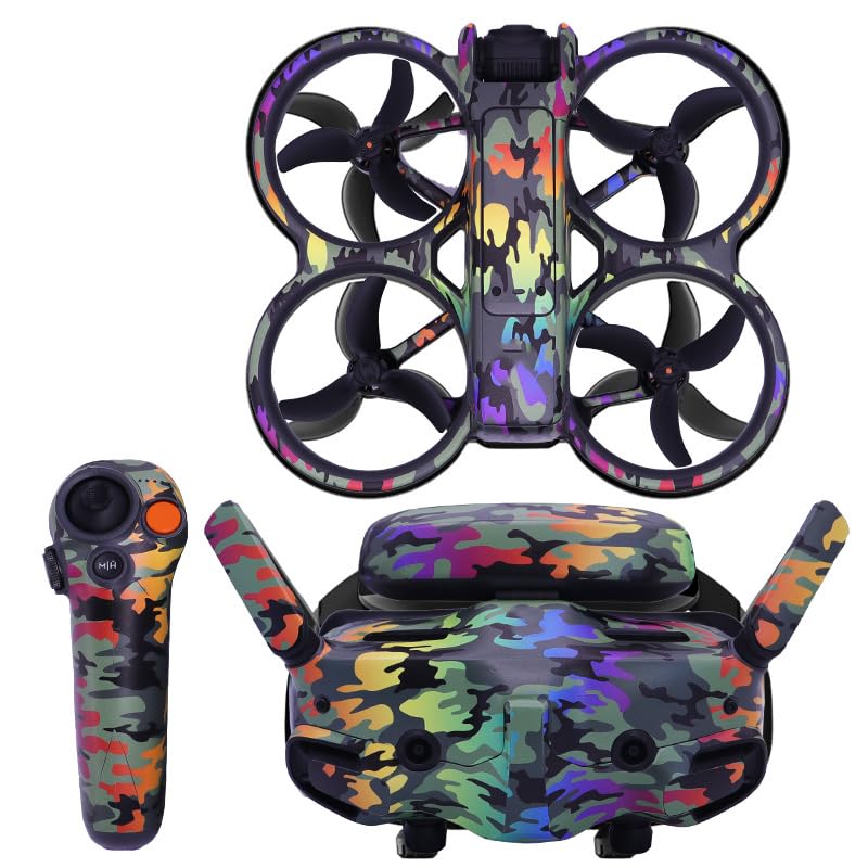 BeisDirect Cool Sticker for DJI Avata 2, PVC Skin Decorative Stickers Set for DJI Avata 2 Drone + RC Motion 3 + Goggles 3 Glasses Sticker Decal Set Protector Skin Sticker Accessories (2)