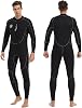 Lemorecn Men's Wetsuit 3mm, Front Zip Full Wetsuits for Men, Neoprene Thermal Swimsuit for Scuba Diving Surfing Snorkeling & Water Sports