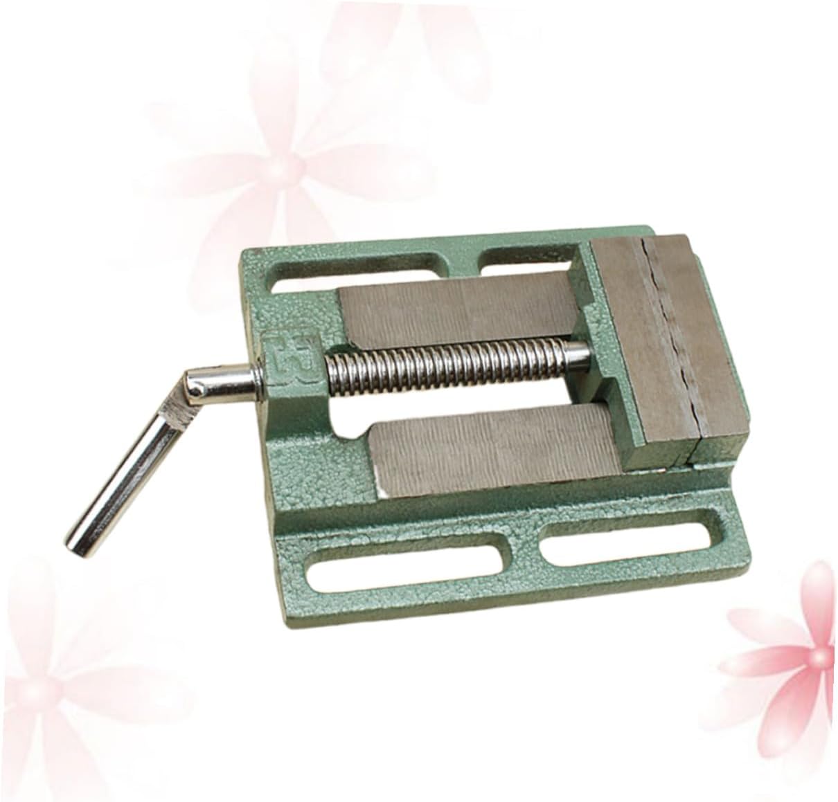 4 Inch Drill Press Vise Bench Clamp Cast Iron Flat Jaw Table Vise for Woodworking Milling and Drilling Machine Use Random Color