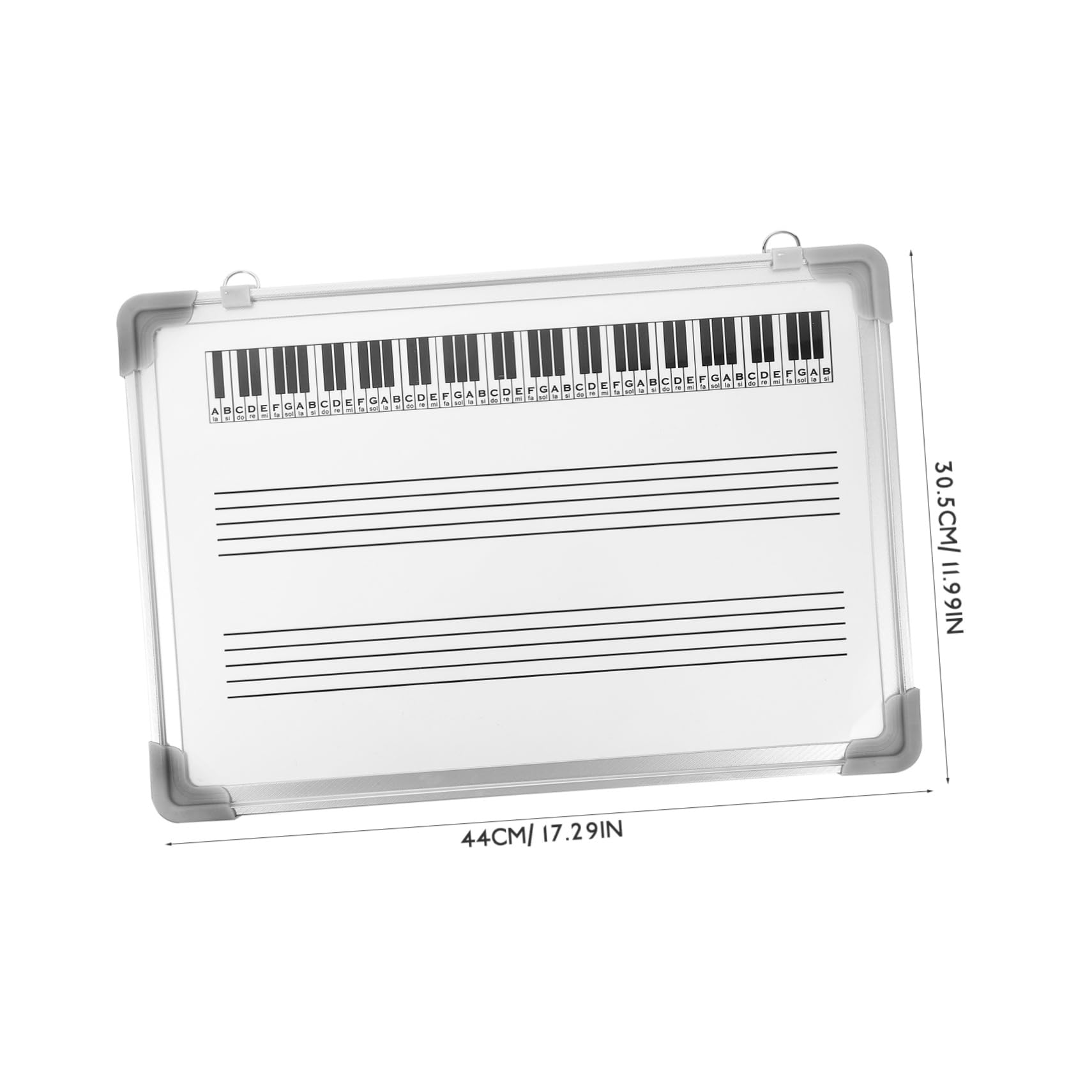 STOBOK Trocken Abwischbares Notenlinien Whiteboard für Musikunterricht Leichte Lerntafel aus Aluminiumlegierung Weiß für Schule und Zuhause