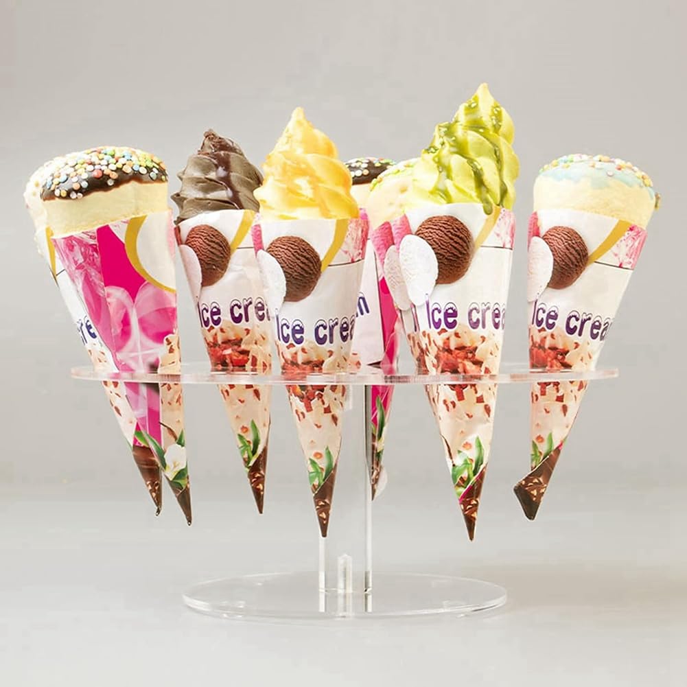 Eiswaffelhalter, 16 Löcher, Acryl, transparent, 2 Stück