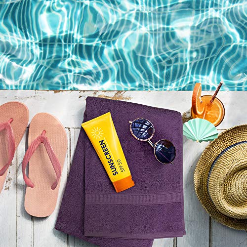 Utopia Towels - Luxurious Jumbo Bath Sheet 1 Piece - 600 Gsm 100% Ring Spun Cotton Highly Absorbent And Quick Dry Extra Large Bath Towel - Super Soft Hotel Quality Towel (35 X 70 Inches, Plum) #TOP4