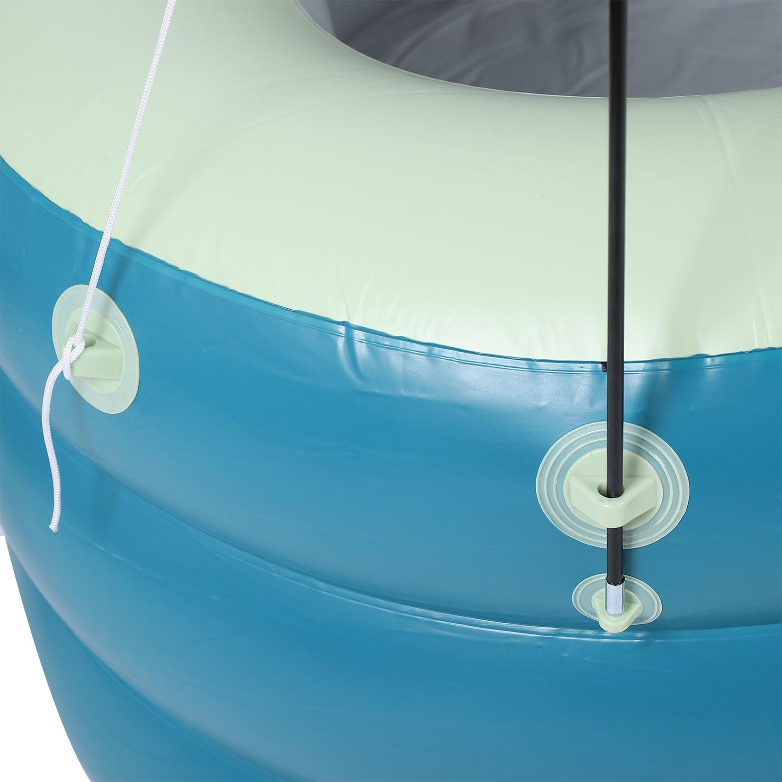 Chrees Piscina Gonfiabile per Bambini Piscina Gonfiabile con Scivolo a Baldacchino Ombra per Parco Giochi per Cortile Esterno in PVC Addensato da 2,1 M (Verde)