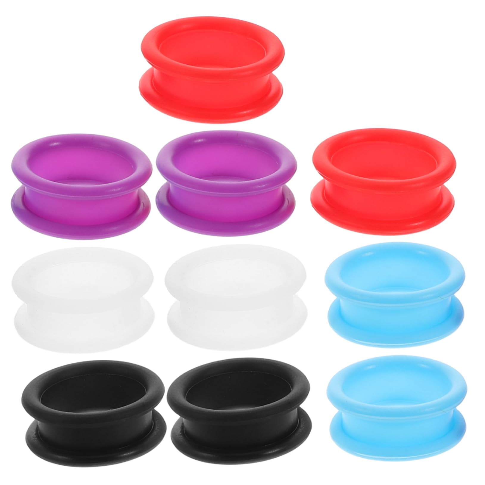 FOMIYES 10pcs Colorful Silicone Finger Rings for Scissors Pet Grooming Shears Inserts for Hairdressers Barbers and Home Use