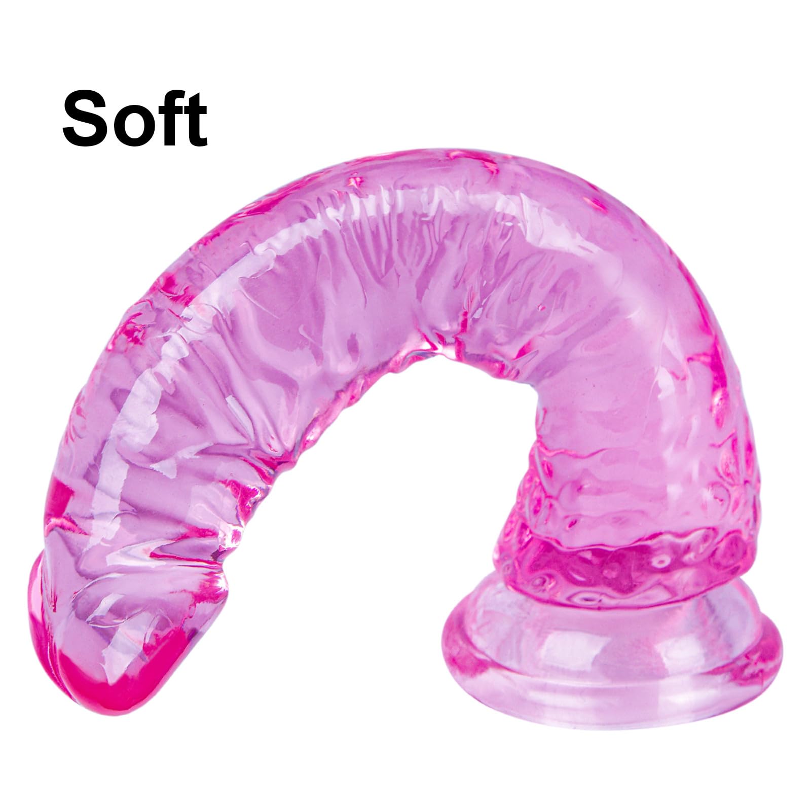 Clear Suction Realistic Dildo Set - 3 Sizes(small6.4'',big7.4'', huge9.6'') for Anal and Vaginal Pleasure - Perfect for Beginners to Advanced Users Lifelike Penis: Pink