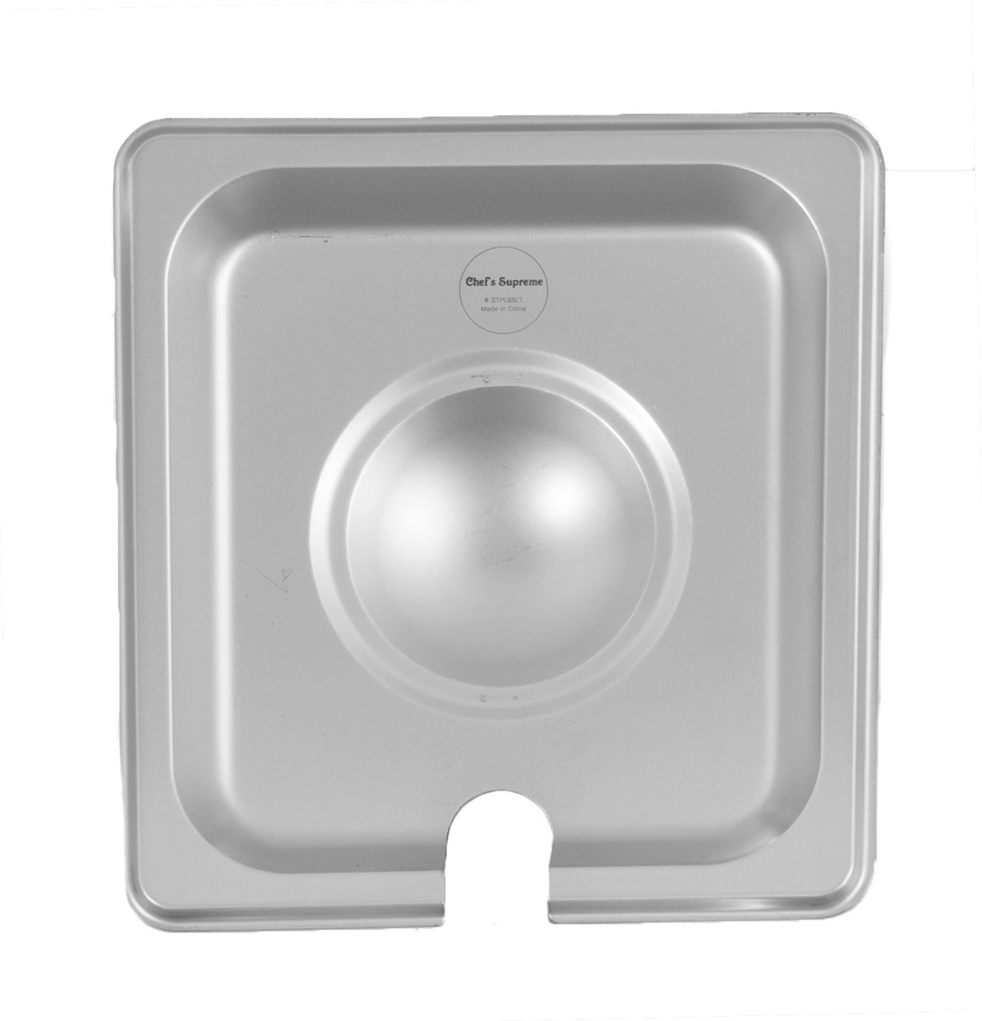 Sixth Size Slotted Stainless Steam Table Cover, Each