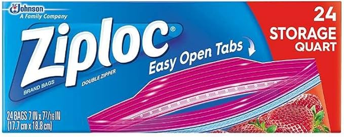 ziploc bolsas quart size